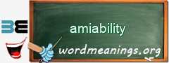 WordMeaning blackboard for amiability